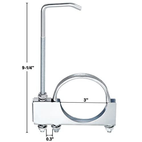 3" Universal Exhaust Clamp With Hanger For Ford F150 And Truck Exhaust Pipe Hanger - style: 3 Inch
