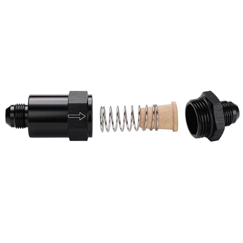 8AN Billet Inline Fuel Filter 30 Micron Aluminum Black - size: 8AN