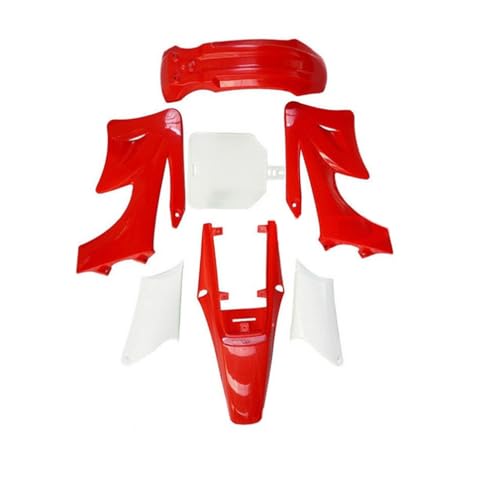 Apollo Orion Pit Bike Plastics Fender Kit + Complete Seat, Plastic Fender Fairing Body Work Kit Set for 110cc 125cc 150cc 160 250cc Thumpstar Atomik Orion Dirt Pit Bike Offroad Motorcycle (Red) - color: Red