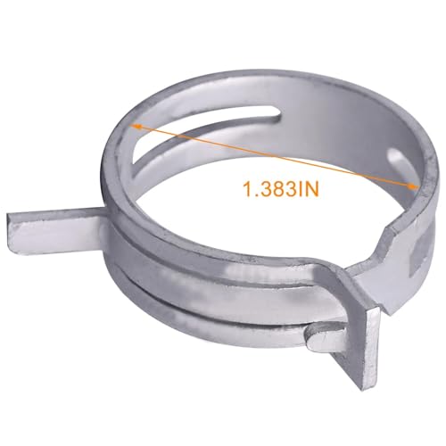 4PCS Upper & Lower Radiator Hose Clamps Kit for Honda Accord Civic CRV Fit Odyssey 19511-PH7-003 19511PH7003 - color: Grey