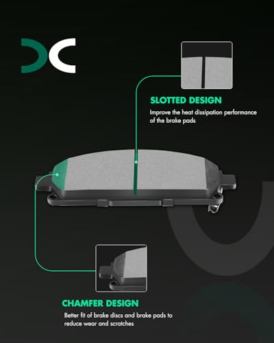 SCITOO D855 D905 Brake Pads Sets Ceramic Fit For Nissan 2004-2009 2011-2018 - size: Front-D855 & Rear-D905
