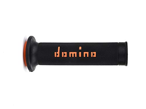 G2 by Domino Moto GP Motorcycle Grips for 7/8" (22mm) Handlebar (Pair) - color: Black / Orange