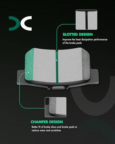 Ceramic Brake Pads Kits,SCITOO 8pcs Pads Set For Honda For Civic 2006-2011 - size: Front D829 & Rear D537