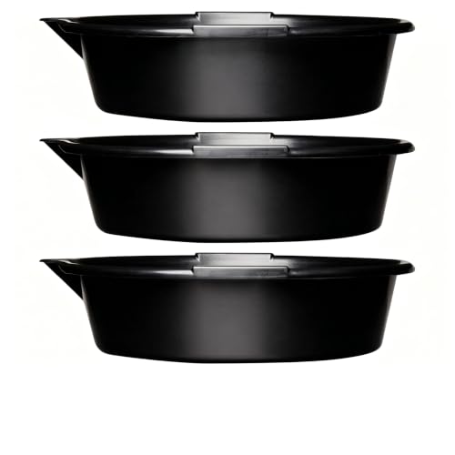 Oil Drain Pan 7-Quart Waste Automotive Fluid Change Container with Built-in Scale, Leak-Proof Spout and Splash Guard for Easy Car Maintenance