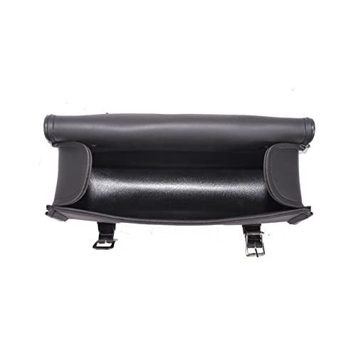 GARGOYLE BELLS Motorcycle Tool Bag Leather Motorcycle Handlebar Bag Universal Motorcycle Fork Bag Saddlebags Sissy Bar Storage Tool Bag for Motorcycle - color: Black with Eagle, size: 10"
