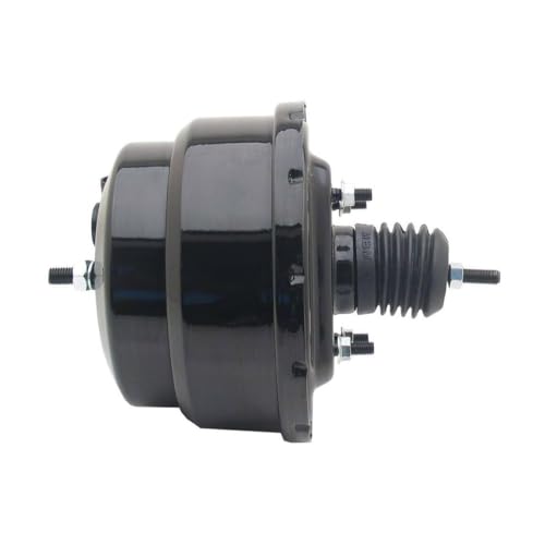 Speedway Motors Power Brake Booster Conversion Kit Compatible with 1973–1987 Chevy Truck, 8” Dual Black Booster, 1” Bore Oval Master Cylinder, Adjustable Left-Mount Valve