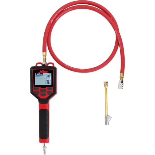 Preset Digital Auto Tire Inflator with Gauge, 174 PSI Automatic Inflate & Deflate, Rechargeable Professional Tire Inflator with Heavy-Duty Hose, Standard bore Chuck & Straight-Dual Foot Chuck