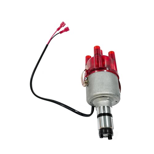 009 Chrome Centrifugal Distributor Fits for VW Bug Buggy Ghia Bus, Replaces 9230081094 - Electronic Ignition Replacement Part - color: 4# Red 009 0231178009EL