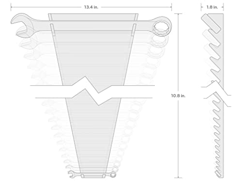 TEKTON Combination Wrench Set, 15-Piece | WCB92106 - size: 15-pc. (1/4-1 in.), style: Rack