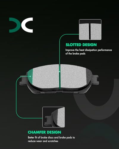 SCITOO D906 D885 Ceramic Brake Pads Sets For Toyota For Camry 2005 2006 - size: Front-D906 & Rear-D885