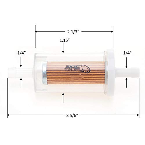 Inline Fuel Filter Replacement Universal High Flow Fuel Filters (Pack of 2) for Lawn Mower Tractor Motorcycle Replace Briggs & Stratton 5065 5065D 5065K 493629 695666 845125 691035