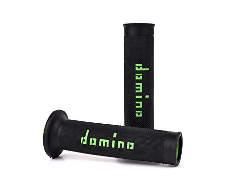 G2 by Domino Moto GP Motorcycle Grips for 7/8" (22mm) Handlebar (Pair) - color: Black / Green