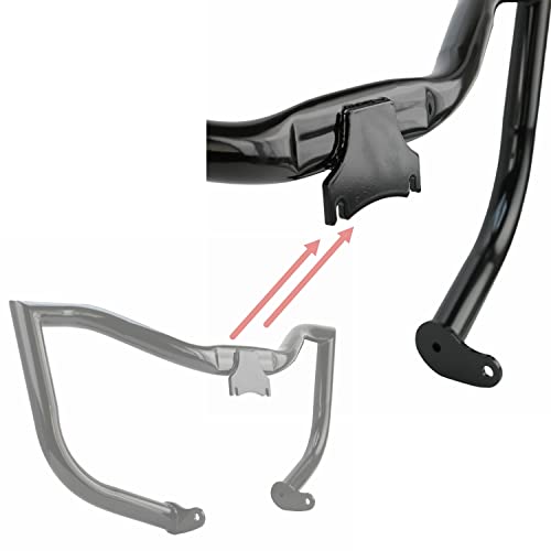 1 1/2" Tubing Chopped Engine Guard Fits for Harley Touring Street Glide/Electra Glide/Road King 2014-2024 Gloss Black - color: Gloss Black