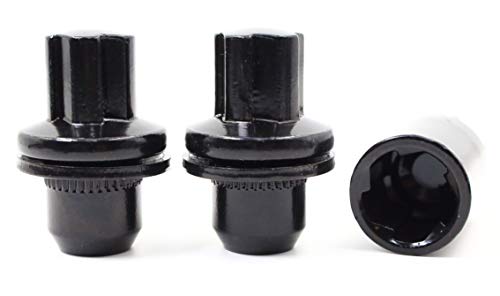 Set of 4 Veritek 14x1.5mm 1.85 Inch Length 0.90 Inch Shank 22mm Key Hex OEM Black Mag Seat Security Wheel Locks for Land Rover Range Rover Discovery LR3 LR4 HSE Sport Full Sized Factory Wheels