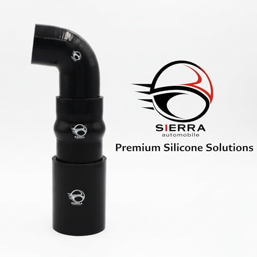 3 Inch / 76mm 90 Degree Silicone Elbow Hose – Compact Leg Design, Nominal 102mm Length, 5.5mm Thickness – High Temp 4-Ply Black Coupler for Turbo, Intake, Radiator Pipe - size: 3 Inch / 76mm
