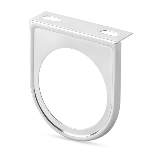 3PCS Car Gauge Mounting Panel, 2 Inch Vehicle Gauge Mounting Bracket with Single Hole, Auto Gauge Pillar Mount Pod Holder for Dashboard, Universal for SUV, Sedan, Truck (Silver) - color: Silver