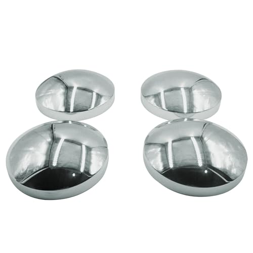 4PCS Rear Wheel Hub Cap Covers for Semi Truck Metal 8" Dome Style