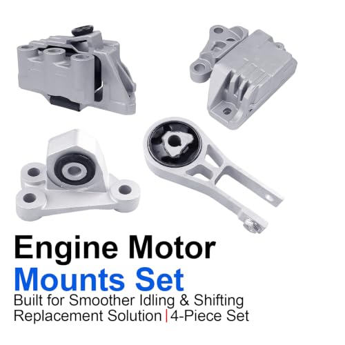 4PCS Engine Motor Mount Set Compatible with 500X Compass Renegade 2.4L - size: 2019-2021 Renegade