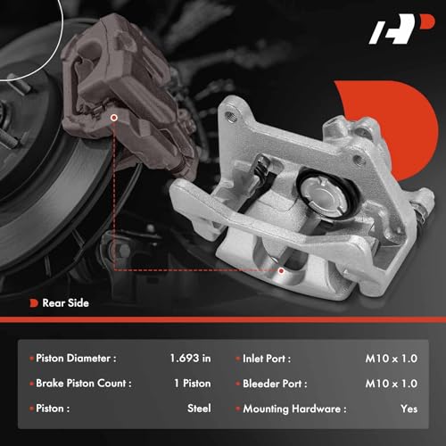 A-Premium Rear Left and Right Side Disc Brake Calipers with Bracket