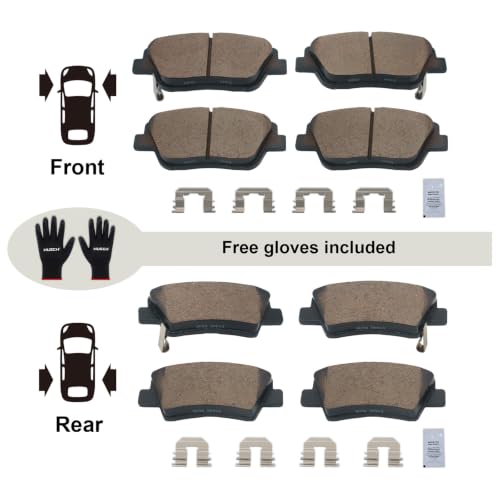 HUSCH Front & Rear Ceramic Brake Pads Fit For Hyundai Sonata, For Kia - size: D1444+D1445