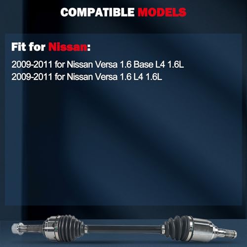 CV Axle Shaft Assembly 66-6289 for Nissan Versa 2009-2011 Front Left Auto - size: 17-9604