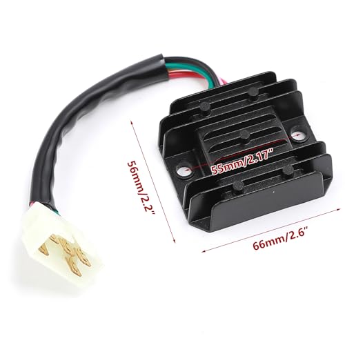 Minho GY6 Voltage Regulator Rectifier with 5 PIN Connector Compatible with GY6 150CC 152QMI 157QMJ Engine Scooter Mopeds Jonway Tank