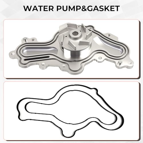 Engine Timing Chain Kit with Water Pump Compatible with Ford F150 Explorer Edge Transit Flex Lincoln MKS MKZ MKX 3.5L 3.7L, 2011-2019 Replacement for 125-3340, BL3Z-6268-A, AT4Z-6268-A