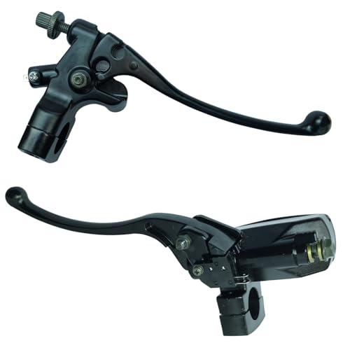 Left & Right Brake Master Cylinder Clutch Levers Compatible with Honda VT600 VT750 VF750 VT1100 VT1300 VTX1300 Part # 45510-MFR-305 53172-MR1-000 53178-MAH-000 Black - color: Black