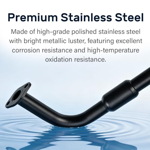 Black performance 212cc Mini Bike Exhaust Pipe With Female Thread - color: Black