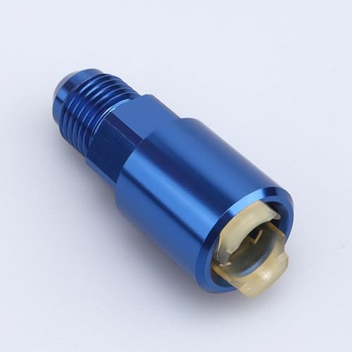 AC PERFORMANCE -6 AN Male to 5/16" SAE Quick Disconnect Female Push on EFI Fuel Rail Fitting Adapter Aluminum Blue - color: Blue, size: 6AN to 5/16