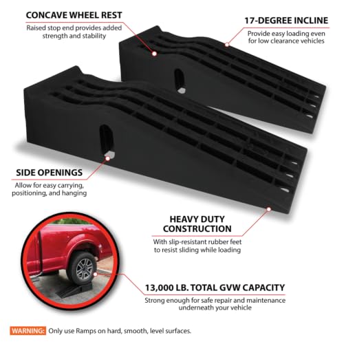 Performance Tool W41013 13,000 lbs. GVW Low Clearance Vehicle Ramps