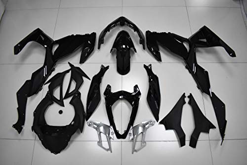 US STOCK Glossy Matte Black Fairing Fit for 2018-2023 Ninja 400 EX400 - color: 011 Glossy Matte Black