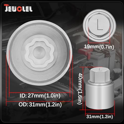 Type L Wheel Locking Nut Key for Land Rover, Lug Nut Removal Tool - size: Socket L