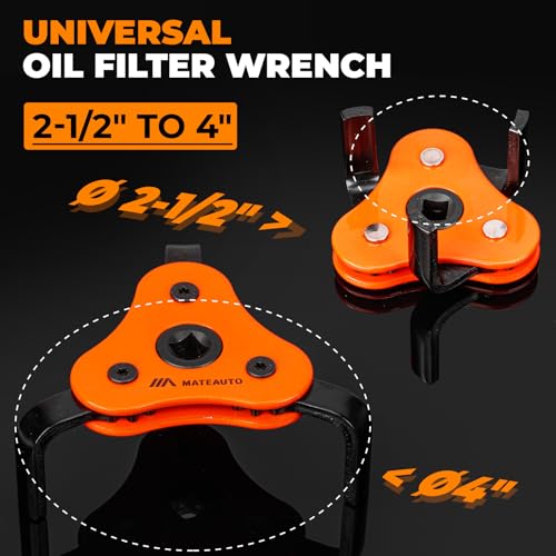 Universal 3-Jaw Oil Filter Wrench Set