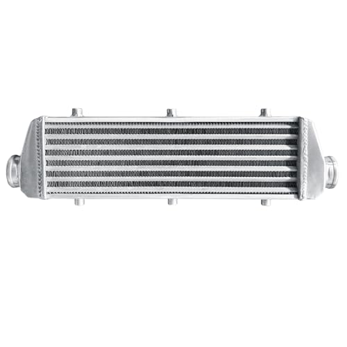 Universal Intercooler 23''x7''x2.7" Front Mount Intercooler 2.2'' Inlet and Outlet Aluminum Turbo Intercooler Direct Replacement for Any Turbo Charger system - size: 23''x7''x2.7" 2.2''