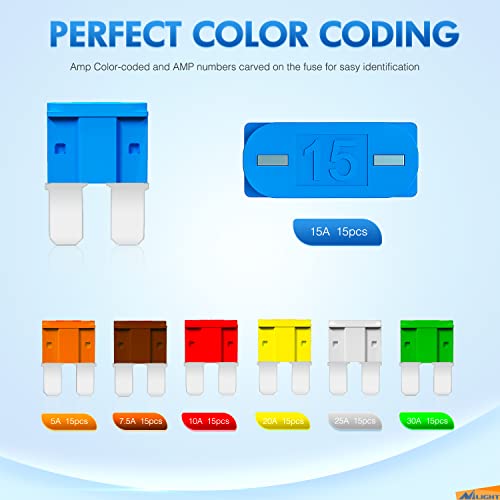 Nilight 105νΌμ€ Micro2 λΈλ μ΄λ ν¨μ¦ λͺ¨μ ν€νΈ | 5A 7.5A 10A 15A 20A 25A 30A ATR APT Micro 2 κ΅μ²΄ νλ‘ λ³΄νΈ μλμ°¨ νΈλ RV λ³΄νΈ μλμ°¨μ© - size: 105Pcs Micro2 ATR APT Fuses
