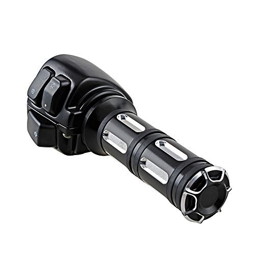 Compatible with 1996-2012 Harley Touring Chrome Kit 1" Handlebar Switch Control + Brake Master Cylinder Clutch Lever + Hand Grips
