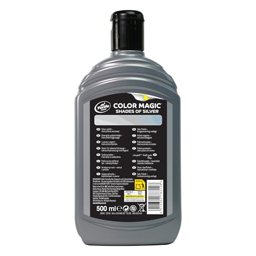 Turtle Wax 52710 Color Magic Car Paintwork Polish Restores Colour & Shine Silver 500ml - color: Silver, size: 16.9 Fl Oz (Pack of 1)