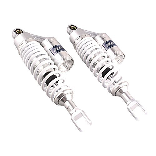 320mm Pair Rear Motorcycle Shock Absorbers Suspension Eye to Clevis Universal for Kawasaki Honda Yamaha Suzuki - color: 320mm White