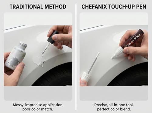 Touch Up Paint Pen for Tesla Model 3/Y/S/X (Midnight Silver Metallic(PMNG))–Exact Color Match Car Paint Scratch Repair, 2-in-1 Brush & Pen, DIY Chip & Scratch Fix,Automotive Scratch Repair Pen - color: Midnight Silver Metallic(PMNG)