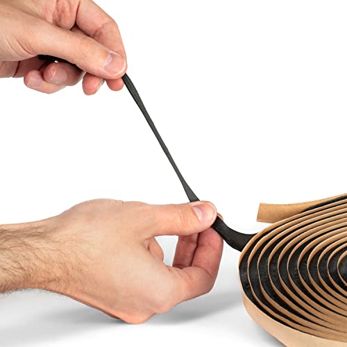 Second Skin Butyl Tape, 1 Roll (20ft x 1/2” x 1/4”), Black Sealant Tape - size: 1 Butyl Tape