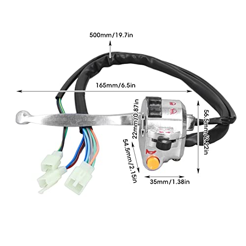 Motorcycle Handlebar Switch, Motorcycle Turn Signal Switch, 22mm Drum Brake Handle Bar Switch Motorcycle Multi-Function Handlebar Switch Button for Chinese Scooter