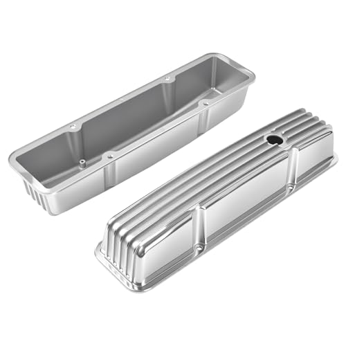 Aluminum Valve Covers Finned - color: Sliver, size: SBC 58-86