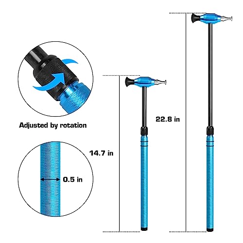 LadyRosian 16PCS Car Paintless Dent Repair Tools Aluminum Dent Hammer with Knock Down Head Tap Kit Leveling Telescopic Hammer Set for Car Hail Damage Repair - color: Repair Tool A