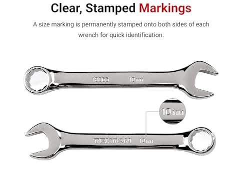 TEKTON Stubby Combination Wrench Set, 14-Piece | WCB90402 - size: 14-pc. (6 - 19 mm), style: No Organization