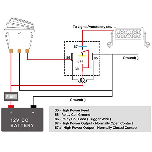 Nilight 5 Pack Waterproof Relay and Socket Harness 40/30 AMP - color: 30A-5PC