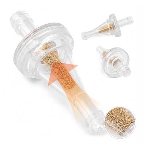 YAMAKATO 2PCS 3/16 Inline Copper Scooter Clear Fuel Filters - size: 2 filters + no fuel line + 2 clamps