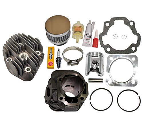CYLINDER HEAD PISTON KIT GASKETS FITS POLARIS 90 SPORTSMAN 2001-2006, PREDATOR 90 2003-2006, SCRAMBLER 90 2001-2003, CAN-AM MINI DS 90 BOMBARDIER 02-06. ARTIC CAT 90 YOUTH Y12 02-04