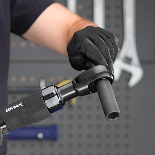 EMAX 1/2" Drive Air Ratchet, Pneumatic Mechanic Tool, 150 RPM - color: Extended Handle