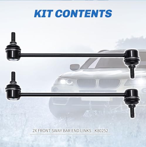 Front Sway Bar End Links Compatible With Chevy Cobalt HHR Malibu, Pontiac G5 G6 Pursuit, Saturn Aura Ion lon-1 lon-2 lon-3 Stabilizer Sway Bar Link Front K80252 - size: K80252